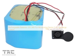 Piles rechargeables 12V 3Ah Pour le dispositif de surveillance 3-5C courant de décharge