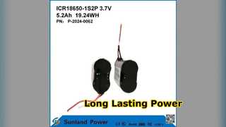 Mise sous tension de la batterie rechargeable 5,2 Ah